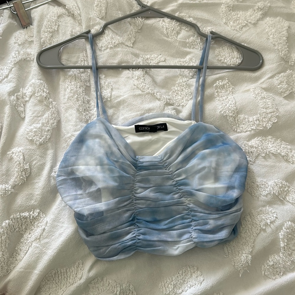 Marble cropped shirt